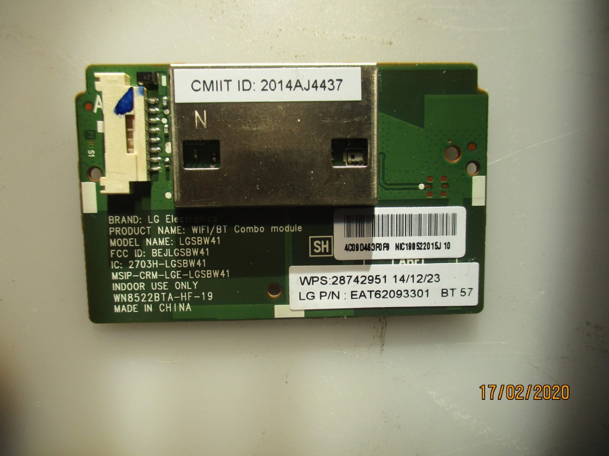LG WI-FI LCSBW41 HC400DUN-VCKN1/4LF634V