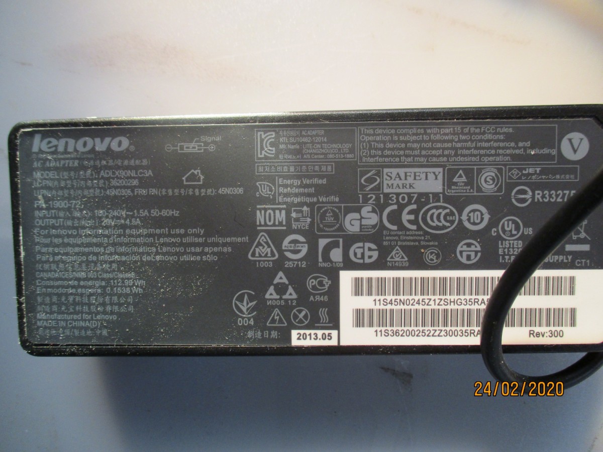 Lenovo Адаптер ADLX90NLC3A 20V-4.5A